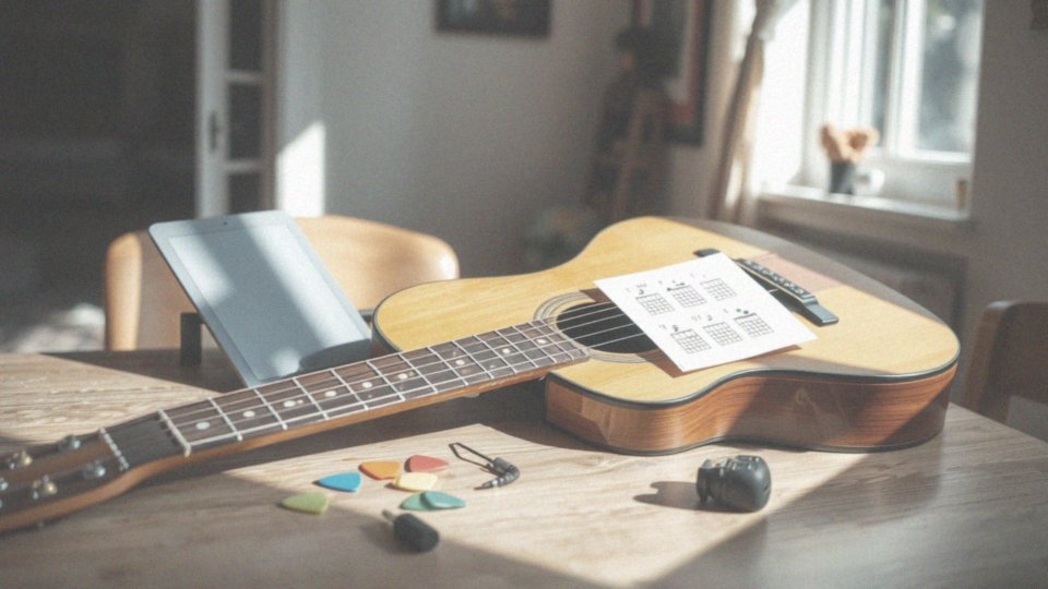 Jakie są proste chwyty do nauki gry na gitarze dla Nie płacz Ewka?